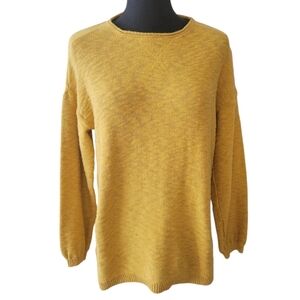 J. Jill Mustard 100% Cotton Sweater Size XS